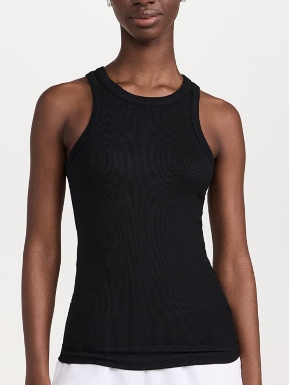 SPLITS59 Kiki Black Modal Baby Ribbed Jersey Racerback Tank Top Size XS
